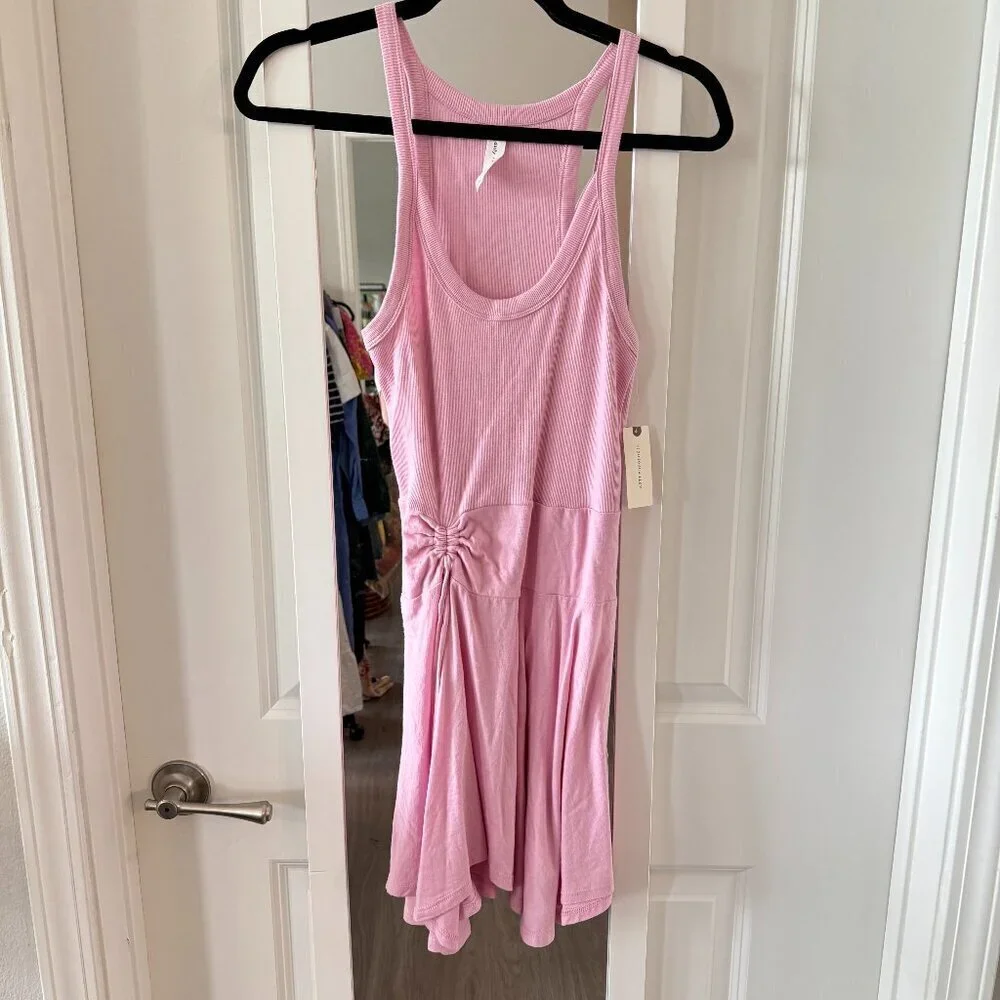 Daily Practice x Anthropologie Half Pipe Mini Dress Rose Pink Coquette Sz Small - Picture 2 of 6
